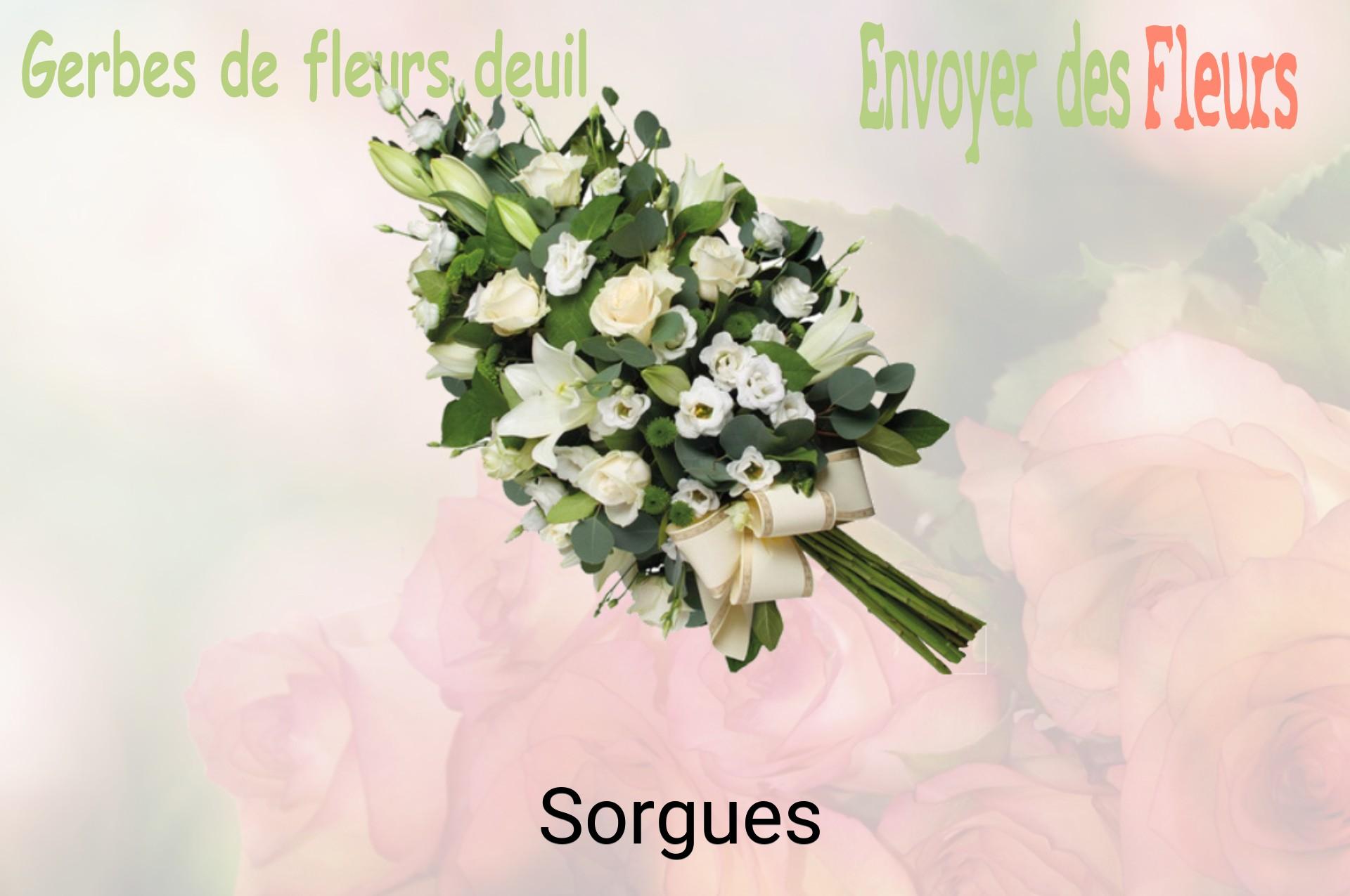Gerbe de fleurs de deuil livrée à Sorgues